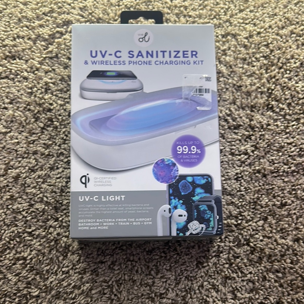 UV-C Sanitizer & Wireless Phone Charging Kit - White